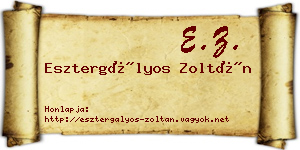 Esztergályos Zoltán névjegykártya