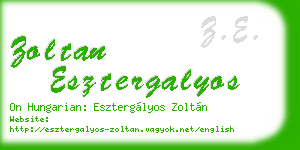 zoltan esztergalyos business card